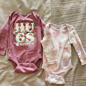 2 Long-Sleeve Girl Onsies